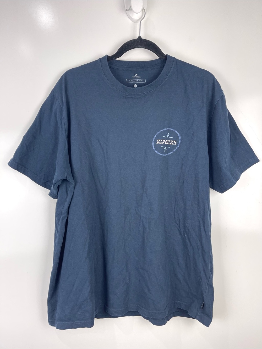 Rip Curl Men’s Graphic T-Shirt Size XL Blue Short Sleeve Relaxed Fit Casual Surf